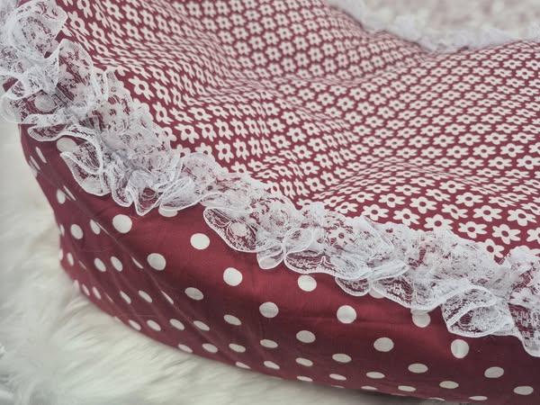 Sitz und Liegekissen bis 56cm - rot-