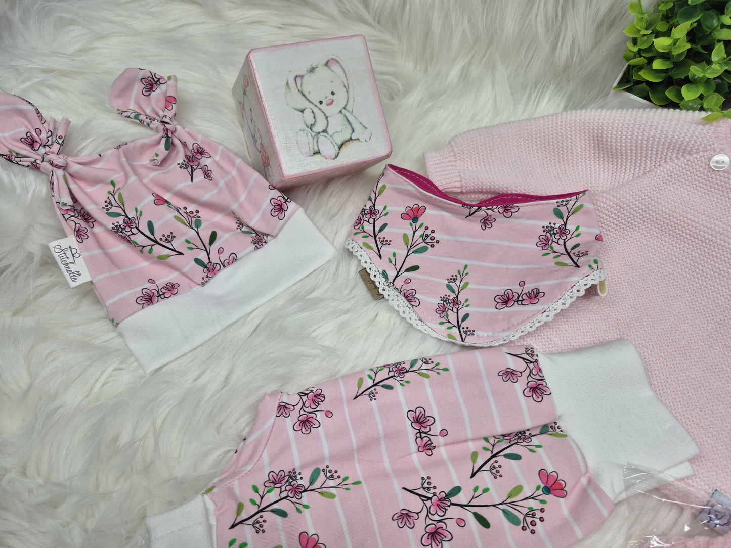 Babyset rosa Blümchen